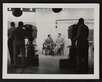 Tom Baird being interviewed by Sam Molen on KMRC television