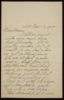 Recipient: Marie (November 17, 1917)