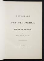Monograph of the Trogonidae, 2:6