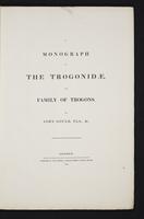 Monograph of the Trogonidae, 1:4