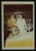 Rev. Percy and ? Douglas Fiftieth anniversary at Clover Center, 27 April 197