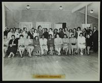 Group of women (thirty-five) and one man at Beautician Convention