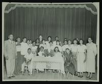 School groups - L'Ouverture School students with Principal John Carter and teacher Martha Penn