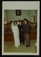 Danol[?] Bishop and Lizzie Portley wedding at St. Matt Church (reception at YMCA), 26 February 197