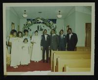 Cecil Bledsoe and Elven[?] Perry wedding at St. James Church, 22 December 196