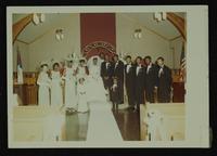 Preston Abernathy and Yornlanda[?] Smith wedding at St. Mark Church, 29 June 196