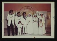 Theo Jonese and Kathryn Flemming wedding at McAdams Park, 6 July 197