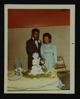 Eugene Patterson and Unidentified bride wedding at McAdams Park, June 197