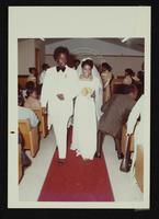 Robert Washington and Brenda McKnight wedding (reception at St. Marys Church), 12 October 197