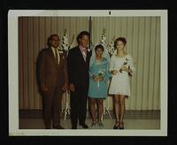 Unidentified groom and Vivan Wynn wedding at McAdams Park, 15 August 197