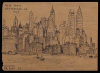 (on recto) New York September 28, 1932 Huntoon Sk 340 SS (on verso) 340 Places 1932
