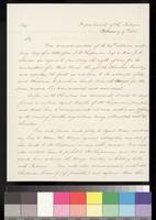 Letter, J. Thompson to Sir [Charles E. Mix]