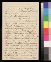 Letter, J. Thompson to His Excellency J. W. Denver