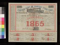 Certificate, Funded Debt of Kansas Territory