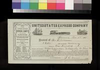 Receipt, United States Express Company to George Collamore