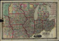 Map, "Guide to Ohio, Michigan, Indiana, Illinois, Missouri, Wisconsin, Iowa, Minnesota, Nebraska,  Kansas"