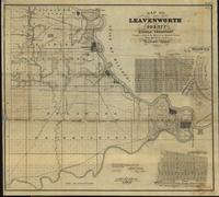 Map of Leavenworth County, Kansas Territory