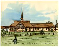 Kansas Pacific Railroad Depot - Watercolor