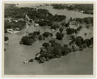 Aerial view of North Lawrence (1951 Flood)