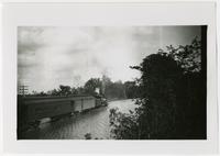 Santa Fe train on flooded tracks (1892 Flood)