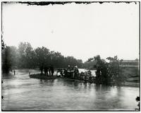 Refugees from flood along river (1903 Flood)