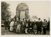 Dedication of pioneer boulder monument (75th Anniversary Historic Parade)