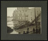 Men working at Bowersock Mill (1903 Flood)