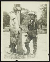 Doug Smith with 120 pound catfish caught in the Kaw River between Lawrence and Eudora
