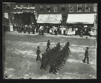 Parade of men in uniform (Semi-Centennial Parade)