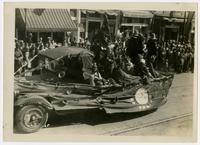 Boys dressed as Native Americans on float (75th Anniversary Historic Parade)
