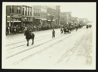 American scout on pony and travois (75th Anniversary Historic Parade)