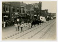 KU - Ku-Kus, Jay Jones, faculty, graduate school (75th Anniversary Historic Parade)