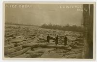 Men with camera on ice gorge