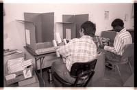 Cottonwood, Inc. clients stapling fans for University of Kansas State Fair