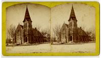 Trinity Episcopal Church, front and side in snow