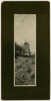 Windmill - Front and side with shock of weeds in foreground