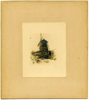 Etchings of windmill by Clara A. Hatton