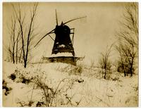 Windmill - Front and side view in snow