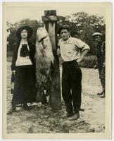 Doug Smith with 120 pound catfish caught in the Kaw River between Lawrence and Eudora