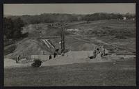 Mission Lake Dam site-constructing dam