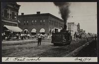 Starting paving on Front Street