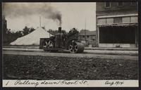 Starting paving on Front Street