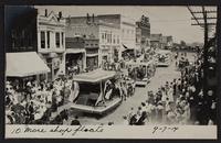 Labor Day Parade; high water in shop yards; depot and viaduct; first airplane flight in Bourke's pasture