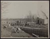 Building septic tank at sewer plant