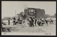 Starting paving on Front Street