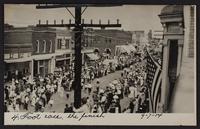 Labor Day Parade; high water in shop yards; depot and viaduct; first airplane flight in Bourke's pasture