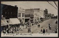 Labor Day Parade; high water in shop yards; depot and viaduct; first airplane flight in Bourke's pasture