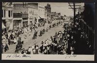 Labor Day Parade; high water in shop yards; depot and viaduct; first airplane flight in Bourke's pasture