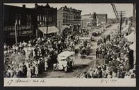 Labor Day Parade; high water in shop yards; depot and viaduct; first airplane flight in Bourke's pasture