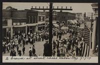 Labor Day Parade; high water in shop yards; depot and viaduct; first airplane flight in Bourke's pasture